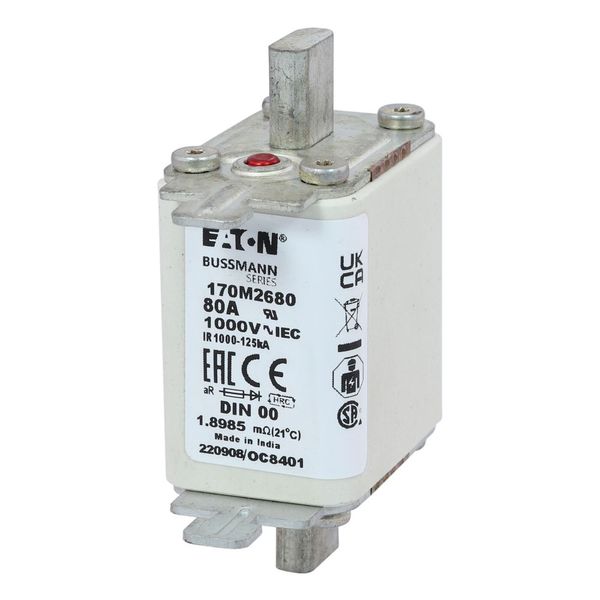 Fuse-link, high speed, 16 A, AC 660 V, DIN 0, 64 x 48 x 125 mm, aR, DIN, IEC, single indicator image 10