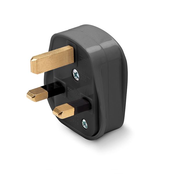 2P+E 13A BLACK QUICK PLUG image 1