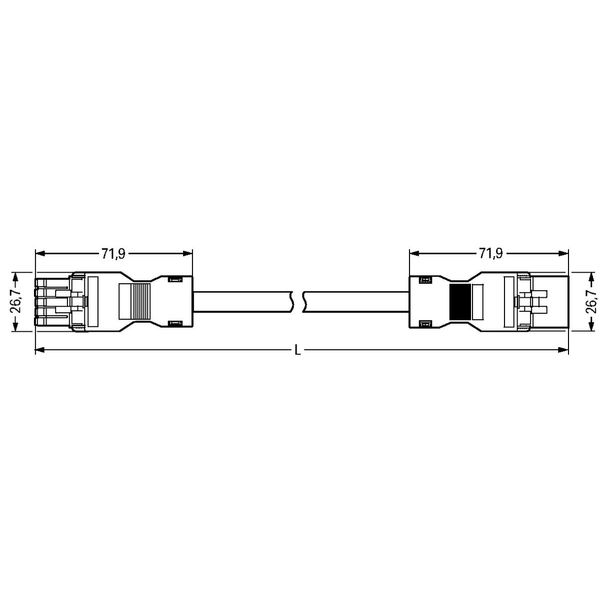 pre-assembled interconnecting cable Eca Socket/plug pink image 3