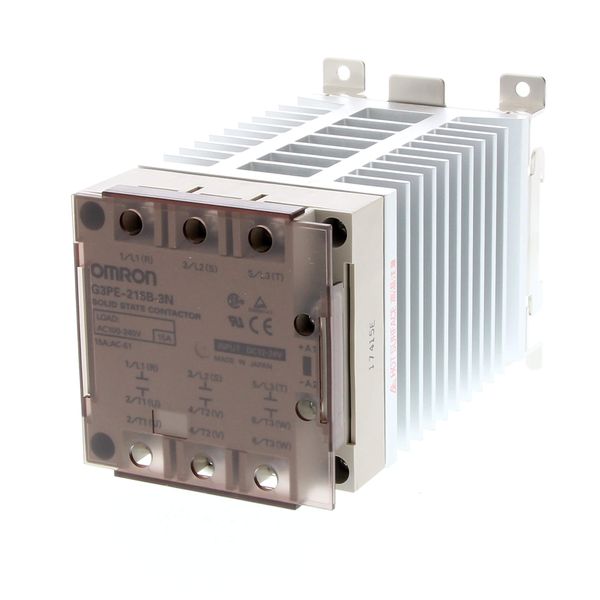 Solid-State relay, 2-pole, DIN-track mounting, 15A, 264 VAC max G3PE2033A image 2