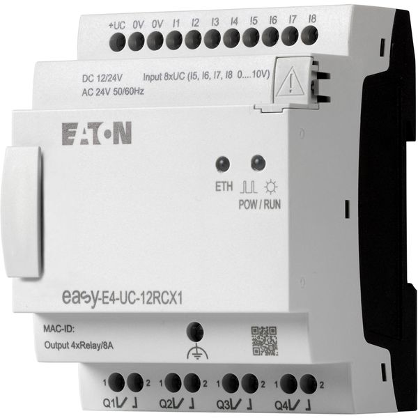Control relays, easyE4 (expandable, Ethernet), 12/24 V DC, 24 V AC, Inputs Digital: 8, of which can be used as analog: 4, screw terminal image 6