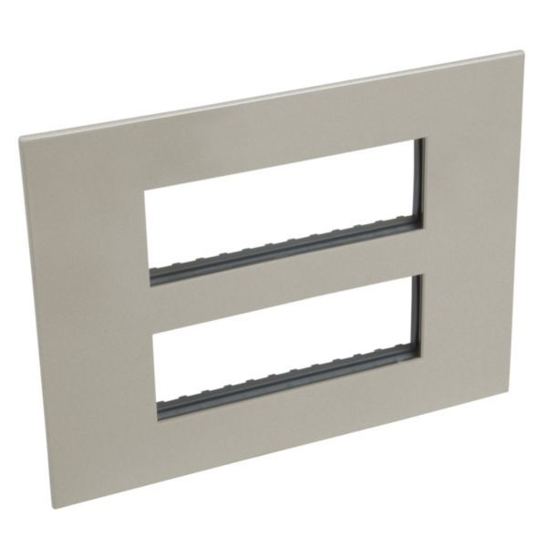 Arteor Surround Plate 2 x 6 Module Square Champagne image 1