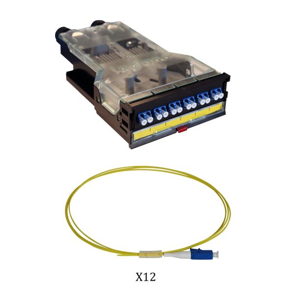 Cassette panel HD modular equipped LC duplex for 12 fibers singlemode image 1
