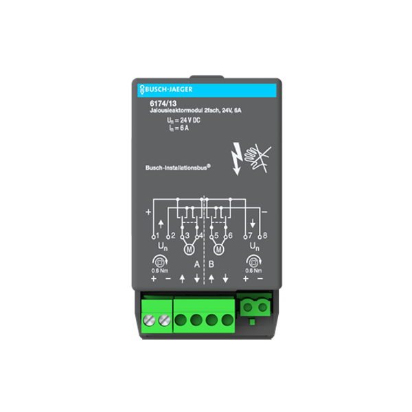 6174/13 Shutter Actuator Module, 2-fold, 24 V DC, BJE image 5