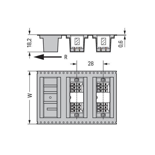 THR male header, 2-row 0.8 x 0.8 mm solder pin straight black image 7