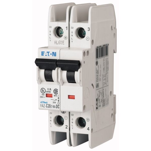 Miniature circuit breaker (MCB), 30 A, 2p, characteristic: C, DC image 1