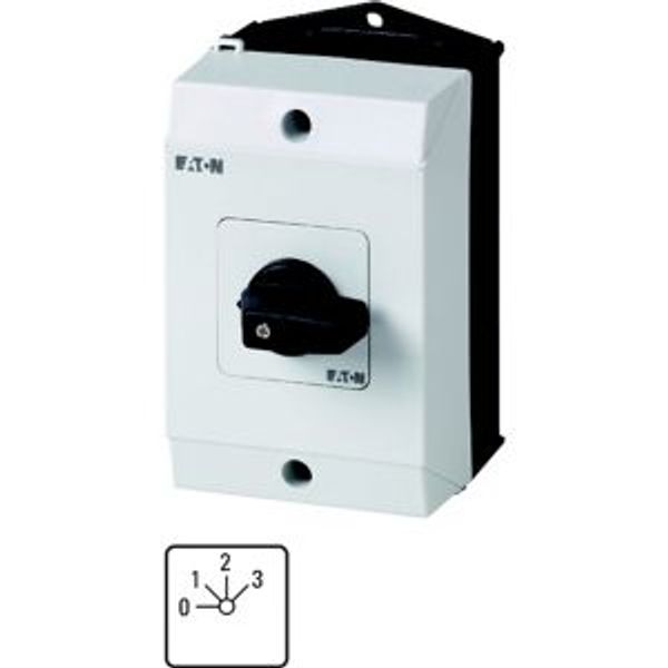 Step switches, T0, 20 A, surface mounting, 2 contact unit(s), Contacts: 3, 45 °, maintained, With 0 (Off) position, 0-3, Design number 8241 image 4