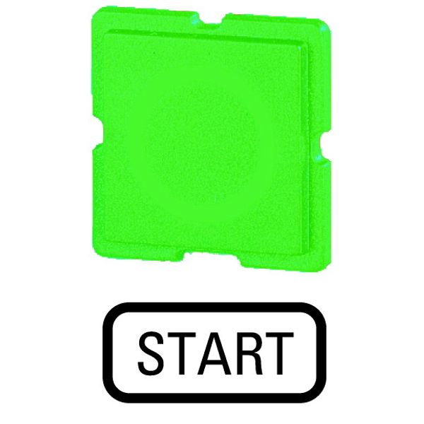 Button plate, green, START image 1