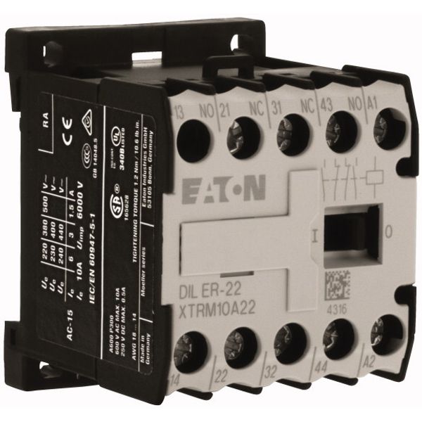 Contactor relay, 42 V 50/60 Hz, N/O = Normally open: 2 N/O, N/C = Normally closed: 2 NC, Spring-loaded terminals, AC operation image 7