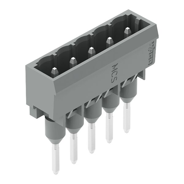 Male connector for rail-mount terminal blocks 1.2 x 1.2 mm pins straig image 1