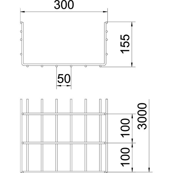 SGR 155 300 G Mesh cable tray SGR  155x300x3000 image 2