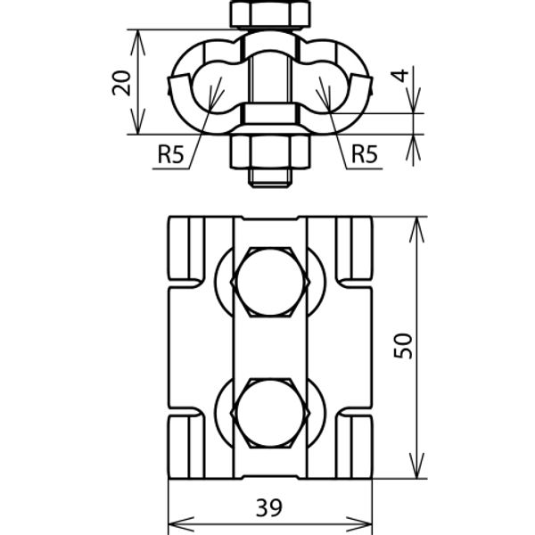 Parallel connector St/tZn for different diameters Rd 4-10mm image 2