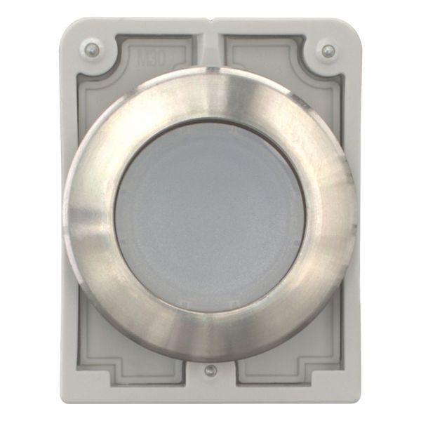 Illuminated pushbutton actuator, RMQ-Titan, flat, maintained, White, blank, Front ring stainless steel image 4