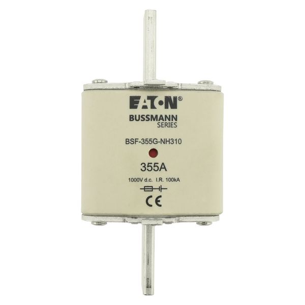 Fuse-link, high speed, 355 A, DC 1000 V, NH3, 71 x 76 x 150 mm, gBat, IEC, blade connection image 18