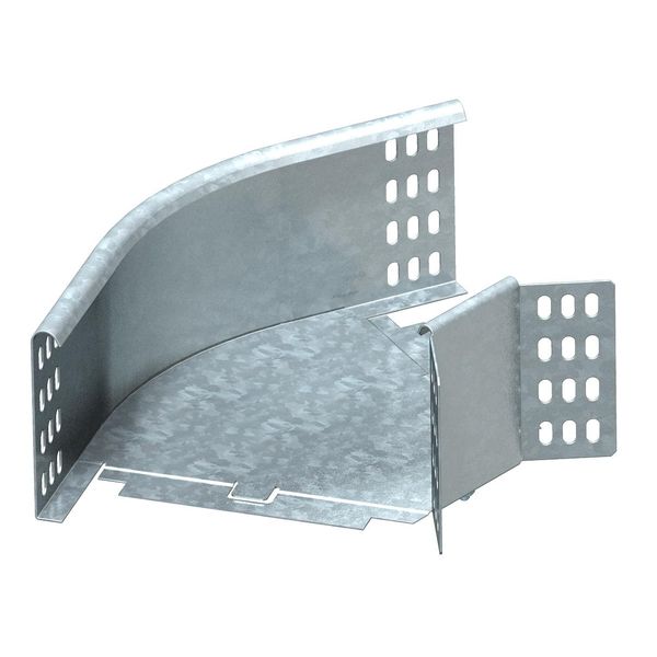 RB 45 110 FS  Bend 45°, horizontal, with angle coupling, 110x100, Steel, St, strip galvanized, DIN EN 10346 image 1