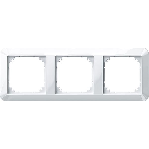 1-M frame, triple, polar white glossy image 1