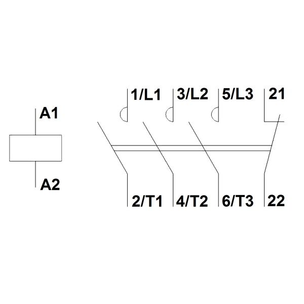 Contactor 3-pole, CUBICO Mini, 2,2kW, 6A, 1NC, 230VAC image 4