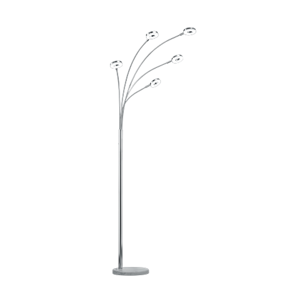 Rennes LED floor lamp 5-pc chrome image 1