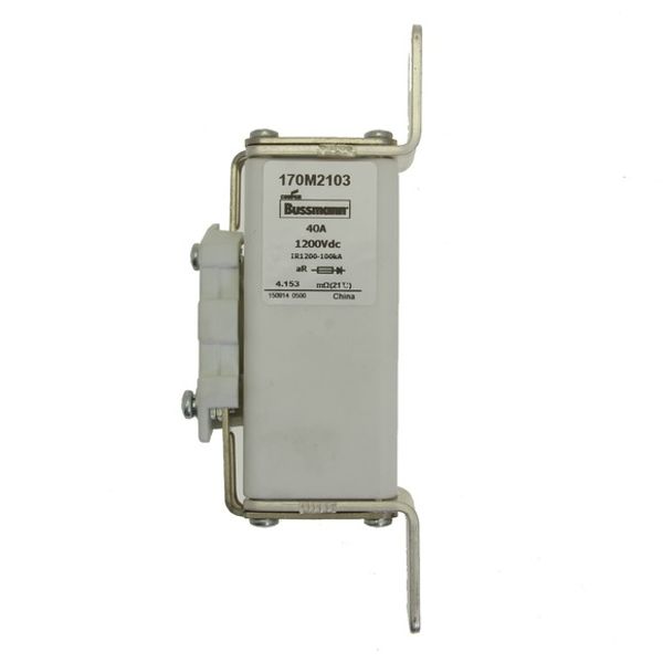 Fuse-link, high speed, 200 A, DC 1200 V, compact size 1, 39 x 66 x 164 mm, aR, IEC, single indicator image 2