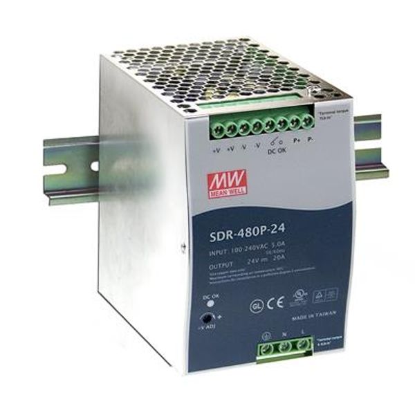 Pulse power supply unit 24V 20A DIN rail image 1