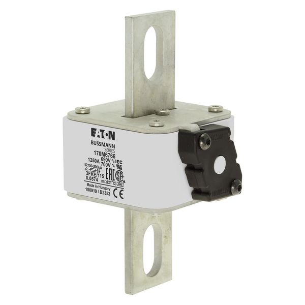 Fuse-link, high speed, 1250 A, AC 690 V, size 3, 76 x 92 x 139 mm, aR, IEC, UL, single indicator image 5