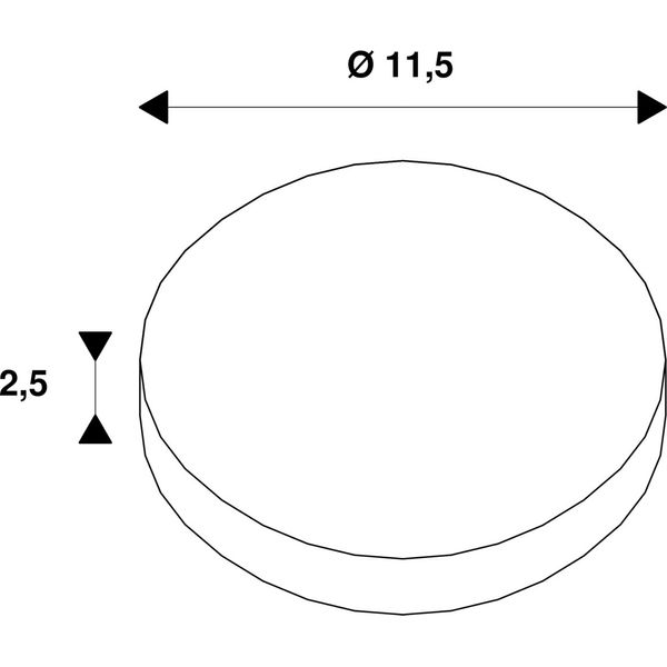 Canopy for 1-circuit adaptor, black image 2