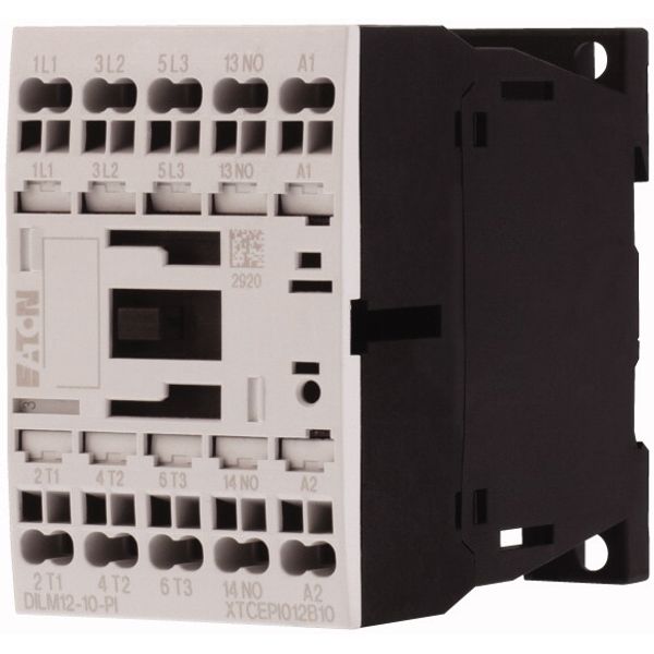 Contactor, 3 pole, 380 V 400 V 5.5 kW, 1 N/O, 42 V 50 Hz, 48 V 60 Hz, AC operation, Push in terminals image 2