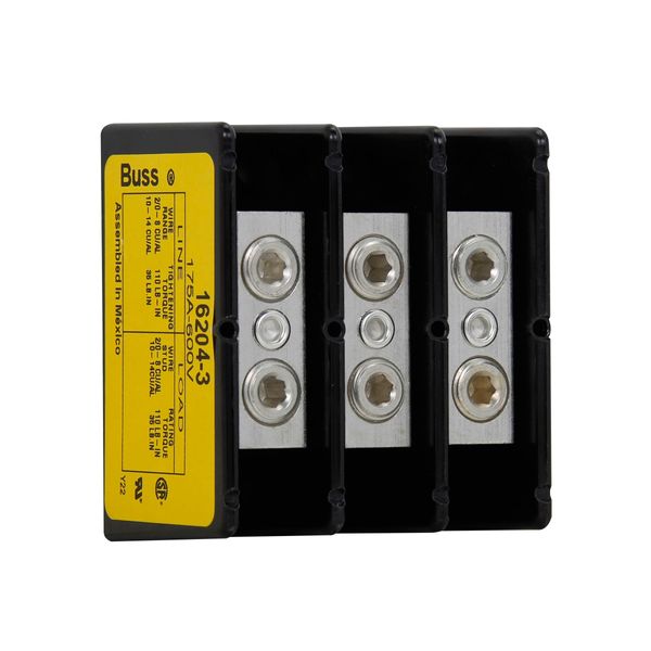 Terminal block, low voltage, 175 A, AC 600 V, DC 600 V, 3P, UL image 20