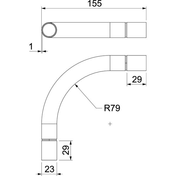 SBN20 FT Conduit plug-in bend without thread ¨20mm image 2