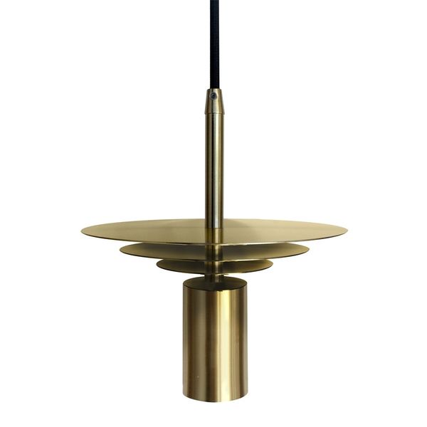 Saturno Pendant Lamp Holder Antique Brass image 1