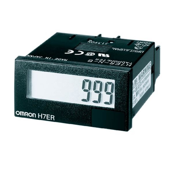 Tachometer, 1/32DIN (48 x 24 mm), self-powered, LCD with backlight, 5- image 1
