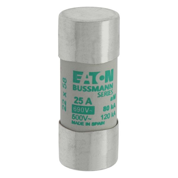 Fuse-link, LV, 25 A, AC 690 V, 22 x 58 mm, aM, IEC image 17