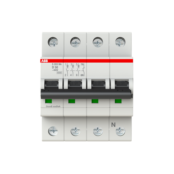 S203-C50NA Miniature Circuit Breaker - 3+NP - C - 50 A image 6