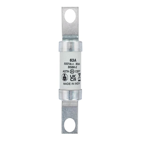 Fuse-link, LV, 63 A, AC 500 V, BS88/A4, 25 x 110 mm, gL/gG, BS image 18