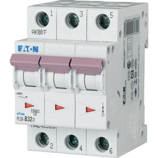 Miniature circuit breaker (MCB), 32 A, 3p, characteristic: B image 3