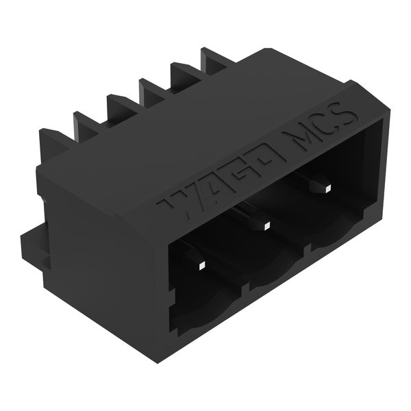 THR male header 1.0 x 1.0 mm solder pin angled black image 1