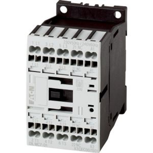 Contactor, 3 pole, 380 V 400 V 3 kW, 1 NC, 24 V DC, DC operation, Spring-loaded terminals image 5