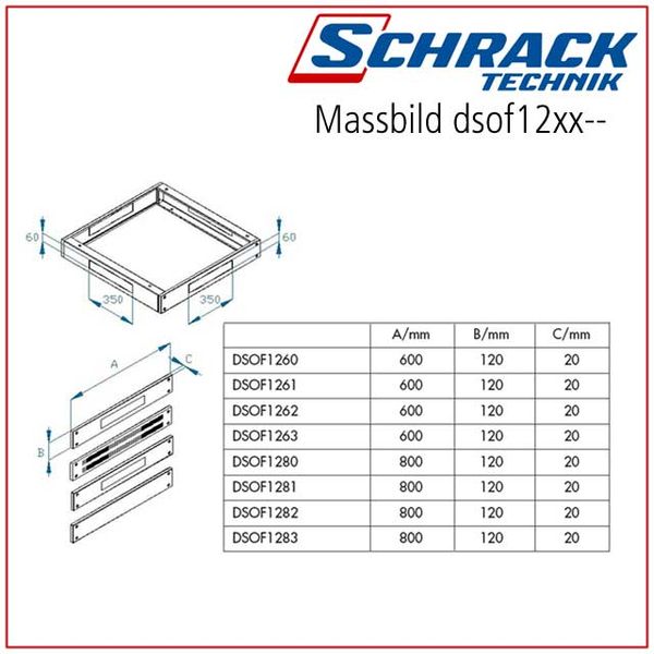 Base front-/rear-cover,W=800 f.DS/DSZ/DSS-enclosures RAL7035 image 4