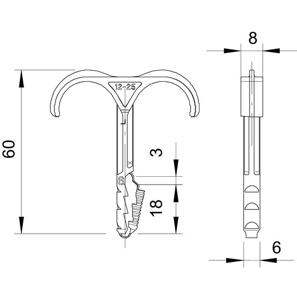 1974 2X12-25 Plug-in clip double 12-25mm image 2