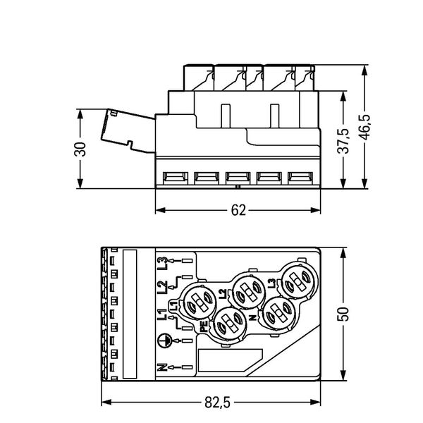 Supply module 5 x 2.5 mm² 5-pole blue image 10