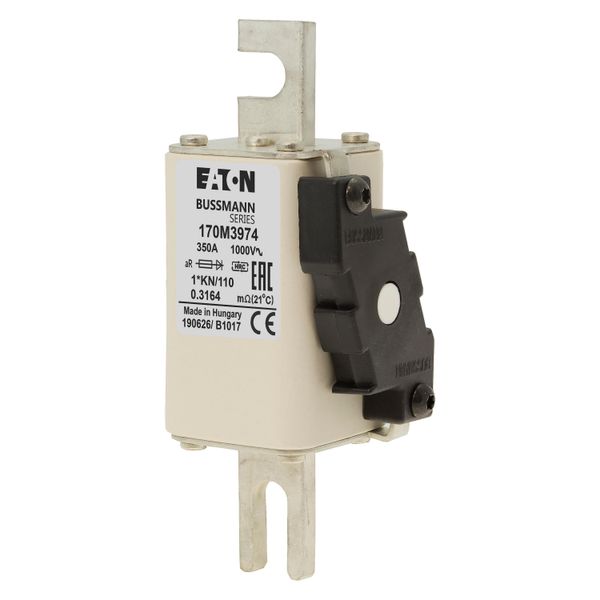 Fuse-link, high speed, 350 A, AC 1000 V, compact DIN 1, 43 x 61 x 138 mm, aR, DIN, IEC, type K indicator image 5