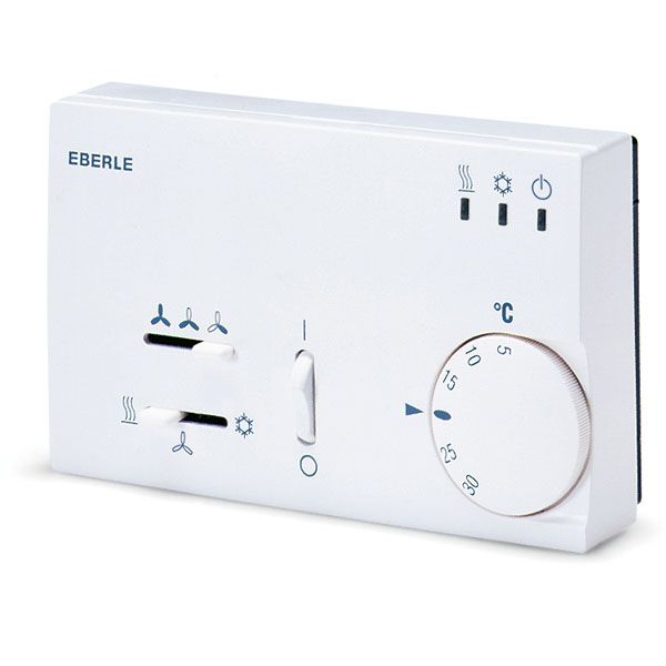 Climate controller 5-30C, AC 230V, 1 changeover contact, 6 A, on/off, fan fast/medium/slow, switch heating/fan/cooling image 1