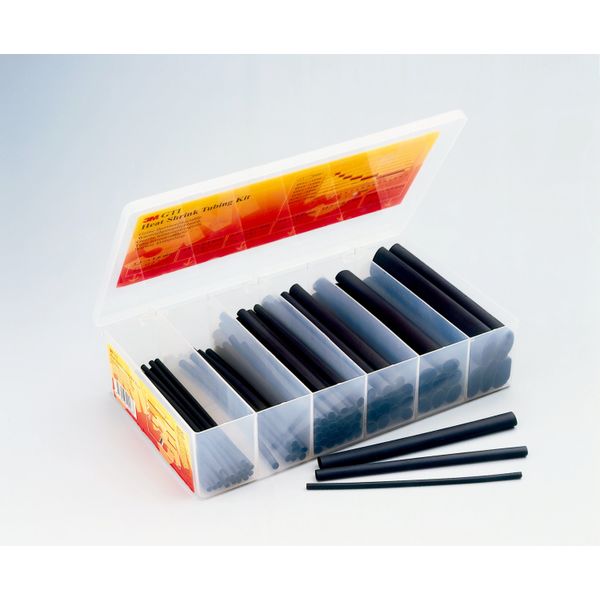 3M™ GTI Heat Shrink Tubing Kits Colour, Black, 1.6 - 19 mm, 150 mm image 1