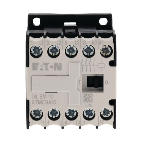 Contactor, 115V 60 Hz, 3 pole, 380 V 400 V, 4 kW, Contacts N/O = Normally open= 1 N/O, Screw terminals, AC operation image 1