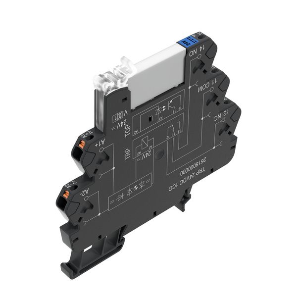 Relay module, 24 V DC ±20 %, Green LED, Free-wheeling diode, Reverse p image 1