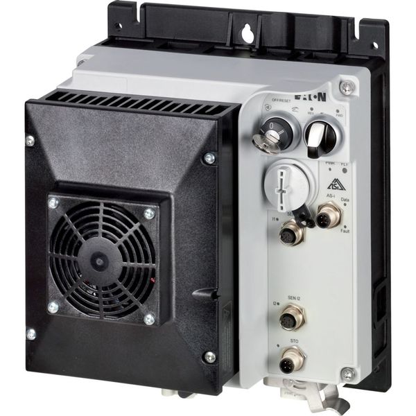 Speed controllers, 8.5 A, 4 kW, Sensor input 4, 400/480 V AC, AS-Interface®, S-7.4 for 31 modules, HAN Q4/2, STO (Safe Torque Off), with fan image 19