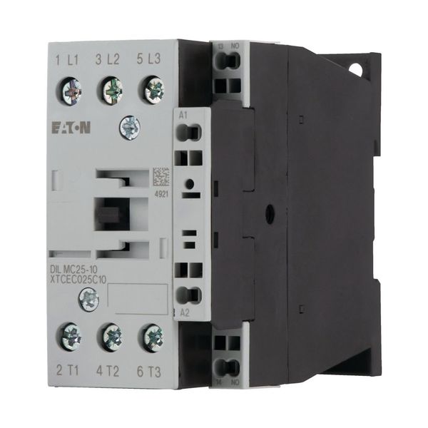 Contactor, 3 pole, 380 V 400 V 11 kW, 1 N/O, 230 V 50 Hz, 240 V 60 Hz, AC operation, Spring-loaded terminals image 9