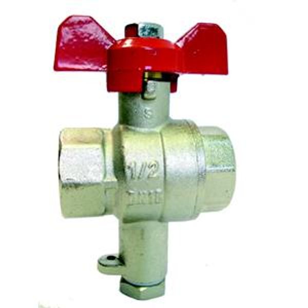 WZT-K34 - Ball valve Rp ¾" for sensor DS M10x1 mm, length = 27.5 mm or Ø 5.2x45 mm image 1