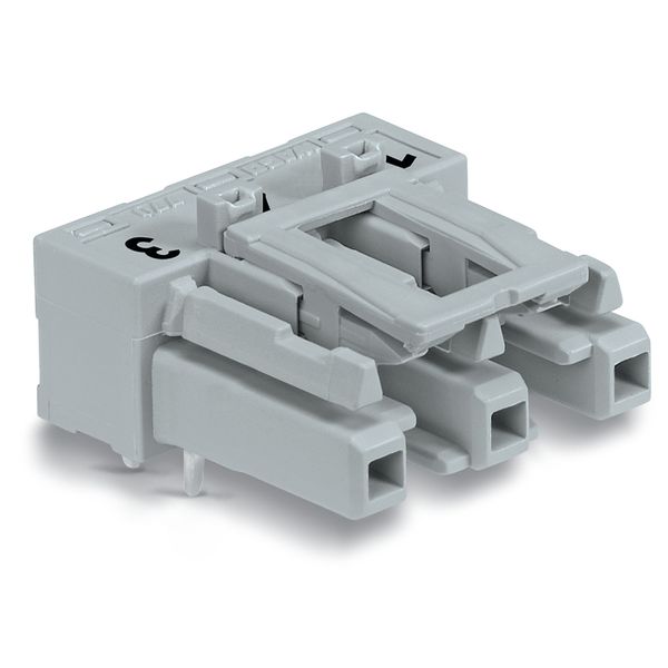 Socket for PCBs angled 3-pole gray image 2