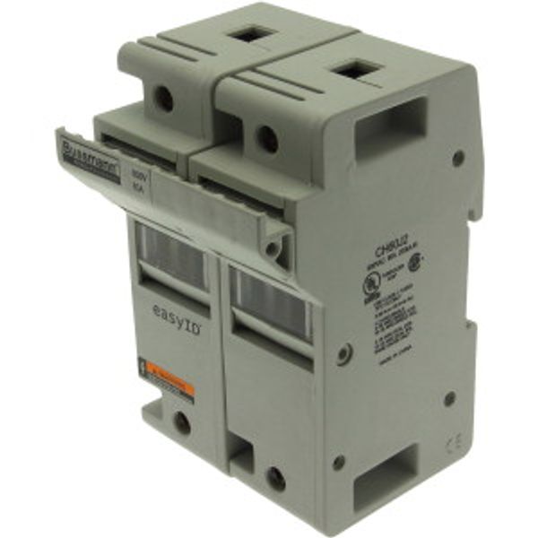 Fuse-holder, low voltage, 60 A, AC 600 V, DC 600 V, UL Class J, 80 x 83 x 125 mm, 2P, UL, CSA image 7